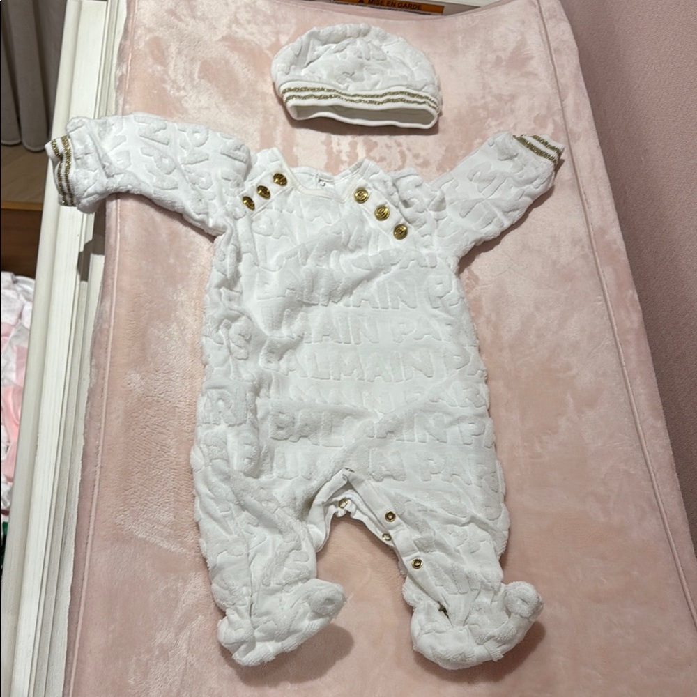 Balmain White and Gold Footies One Piece